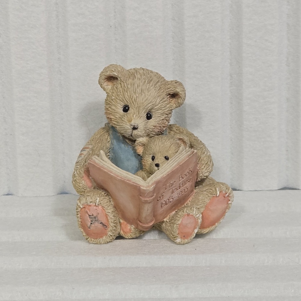 Cherished Teddies 1993 Teddy & Roosevelt Figurine Book of Teddies 624918 Enesco